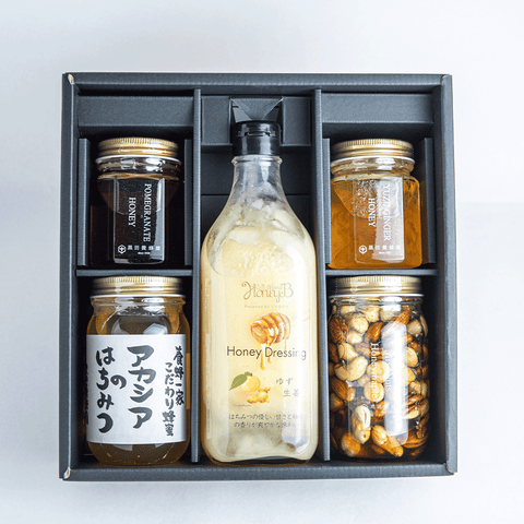 アカシアはちみつ&ミックスハニー3種&ドレッシングセット
